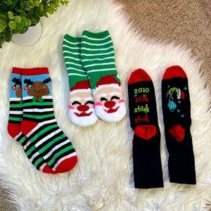 ✨3/$25✨ Lot of Three Pairs of Christmas Socks
